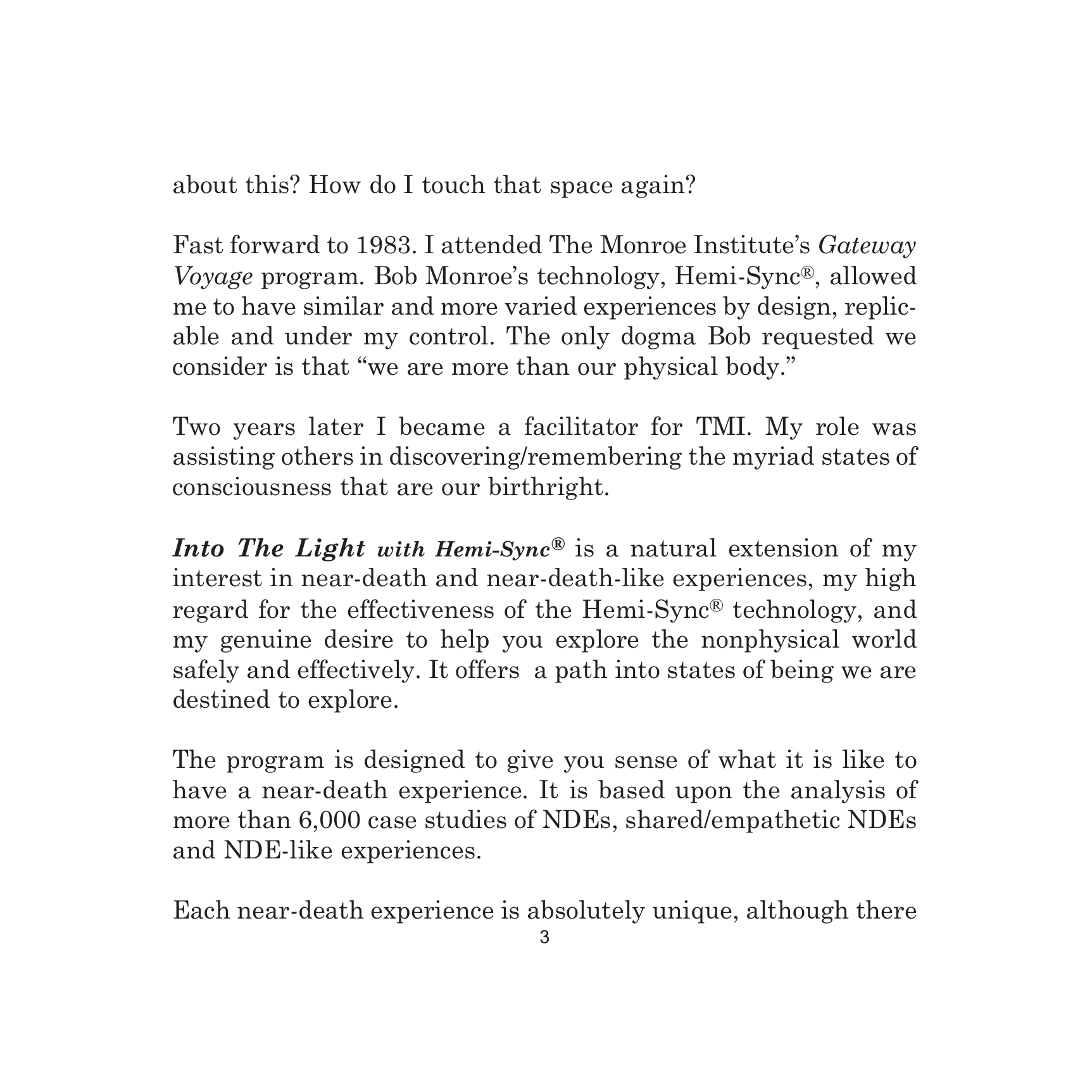 Into The Light manual, page 4