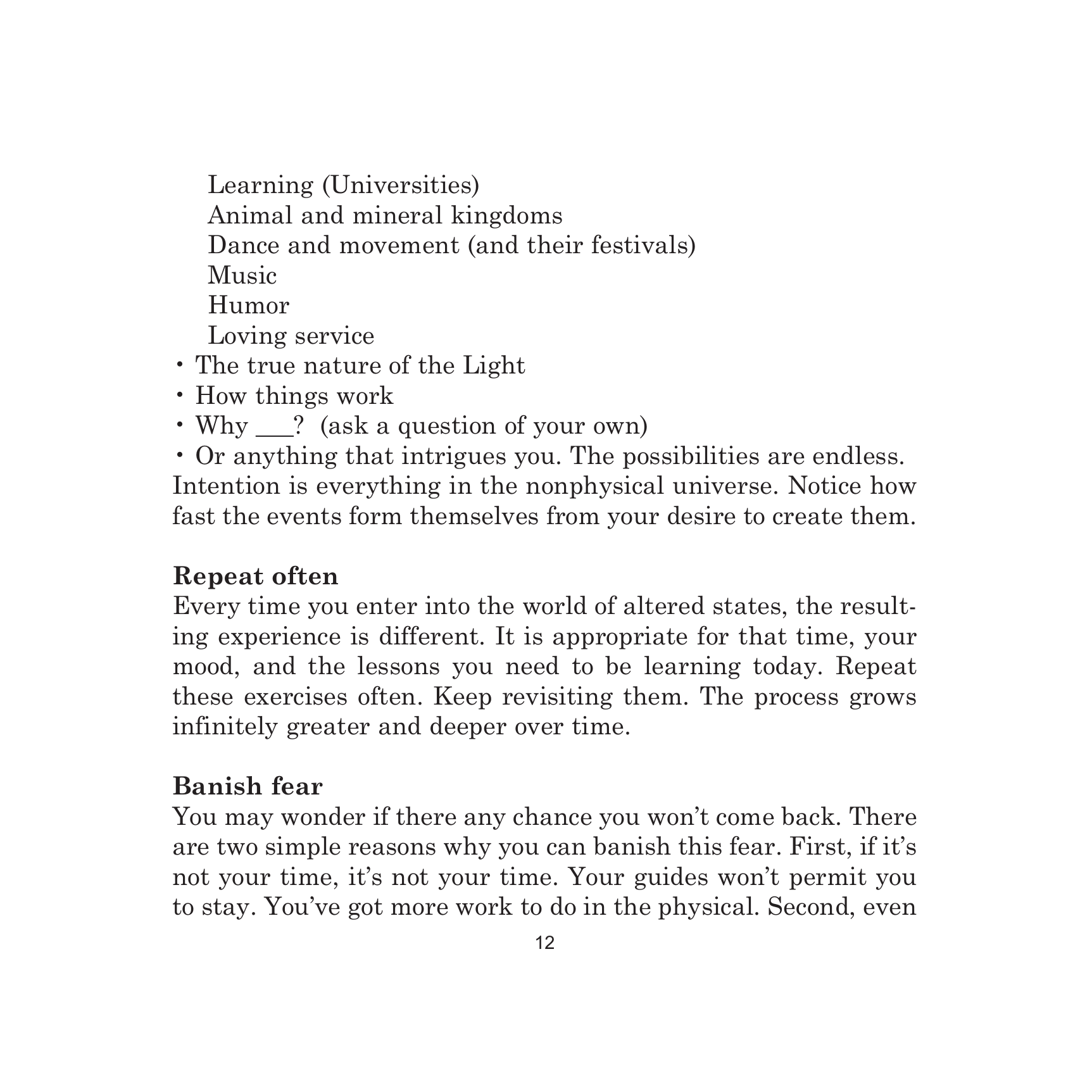 Into The Light manual, page 13