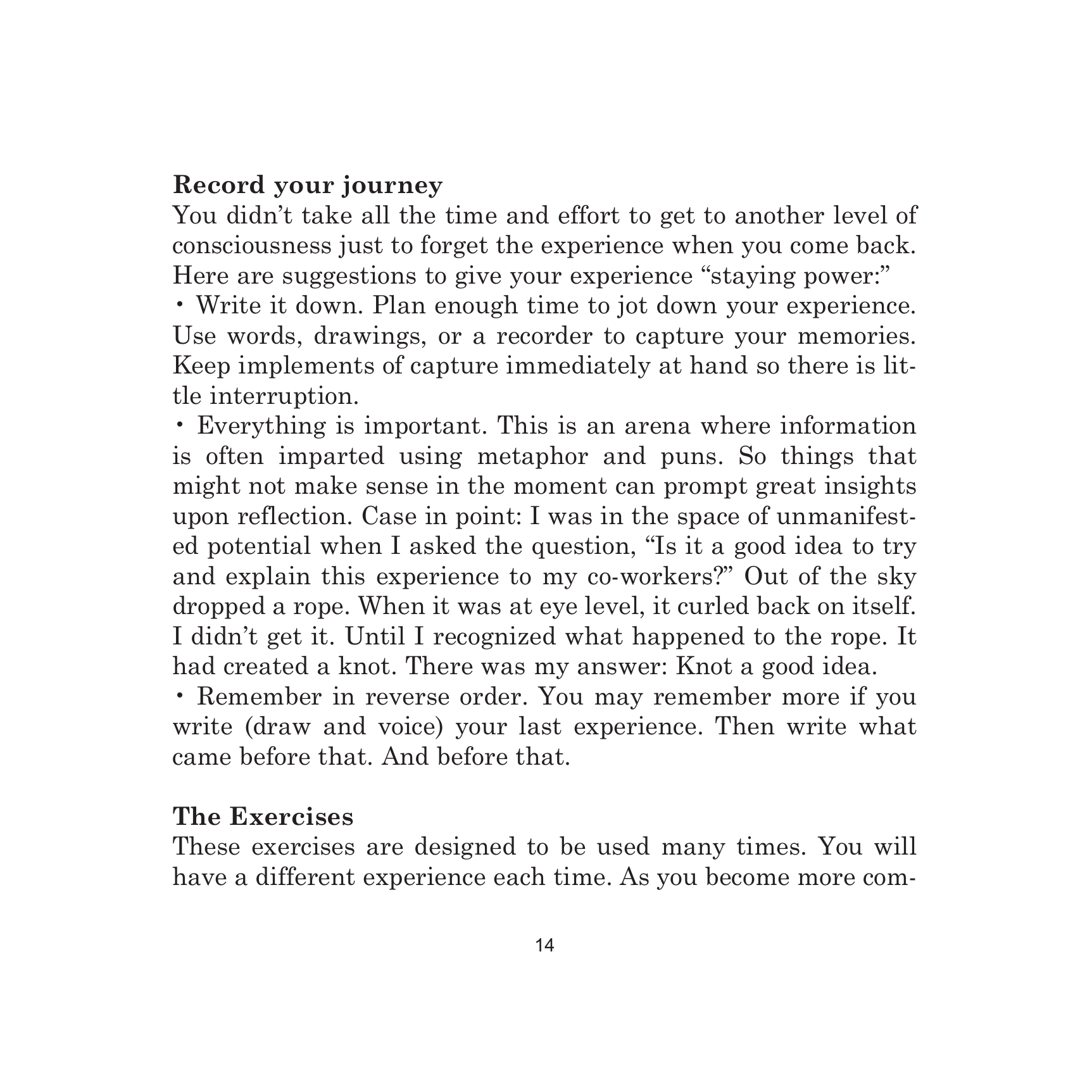 Into The Light manual, page 15